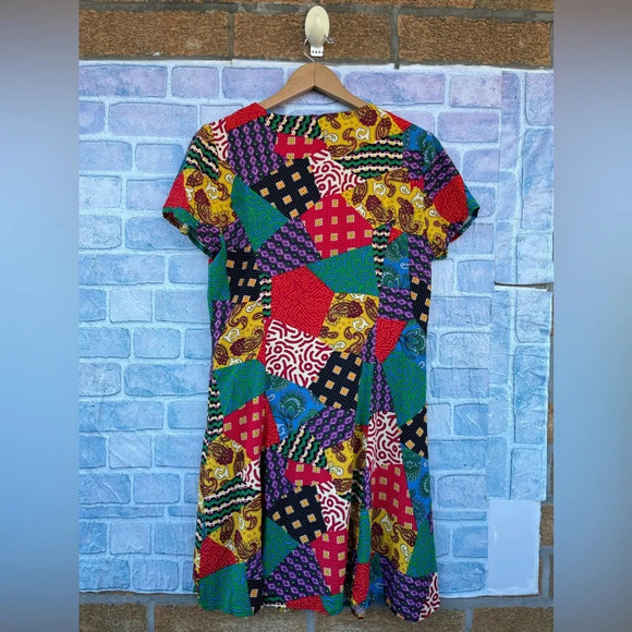 Dangerfield Patchwork Viscose Dress size AU 12/8 - Picture 7 of 13